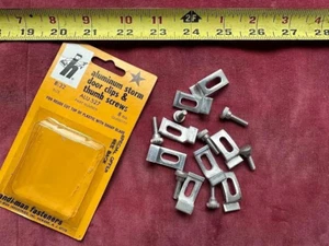 (0346.) Clips de aluminio para puertas tormentas (8) con tornillos para el pulgar - Imagen 1 de 2
