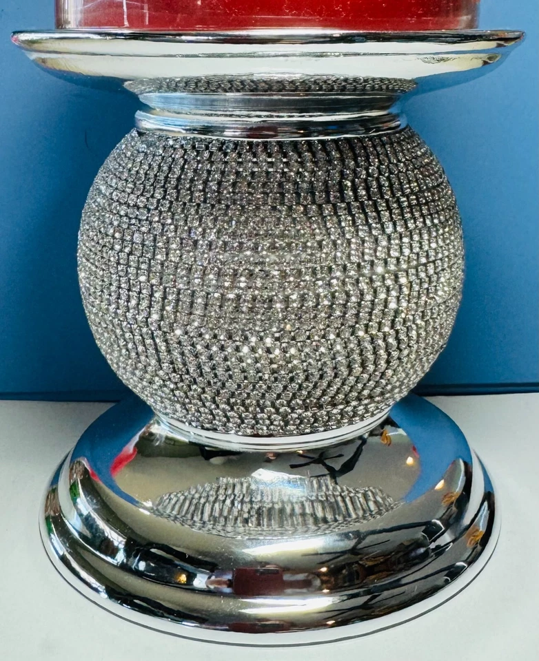 *NEW* BLING APPLIQUE PEDESTAL ~ 3Wick CANDLE HOLDER ~ Bath & Body Works - Image 1 of 1