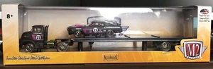 M2 MACHINES Auto Hauler 1956 Ford COE & 1970 Ford Mustang CHASE 1 of 300 Vhtf tb - Picture 1 of 2