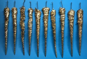 Old German Icicle Ornaments Twisted Silver Metal Wire Lot Of Ten 6 3/4 Inch - Picture 1 of 5