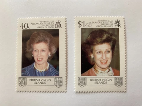 Virgin Islands Stamp SC 618-619 - Visit of Princess Alexandra MNH Cover