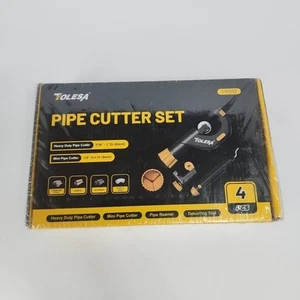 Tolesa Pipe Cutter Tool Set Heavy Duty Mini Copper Pipe Cutters Deburring Tool - Picture 1 of 6