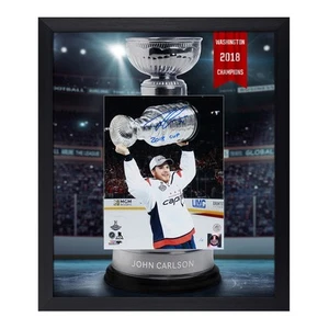 John Carlson Signed Washington Capitals Cup Champion Graphic 23x27 Frame - Picture 1 of 2