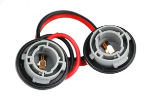 2x P21W BA15s Fassung Lampenfassung Lampensockel Reparatur Sockel Stecker R5 R10 - Picture 1 of 2