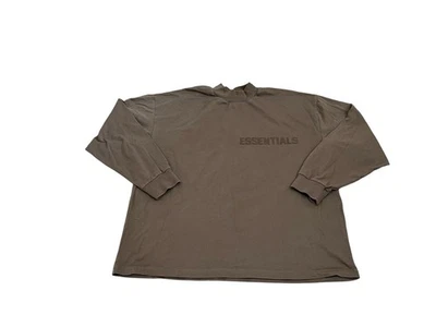 Camiseta Fear Of God Essentials Unisex Grande Verde/Marrón Manga Larga Talla Grande Foto 1 de 4