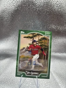 Topps 2025 x Bob Ross The Joy Of Baseball Steven Kwan /75 AUTO Sap Green - Picture 1 of 2