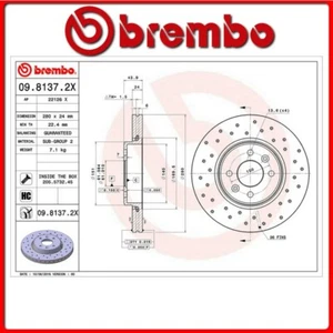 09.8137.2X#111 DISCO FRENO ANTERIORE SPORTIVO BREMBO XTRA RENAULT MEGANE II Salo - Foto 1 di 1
