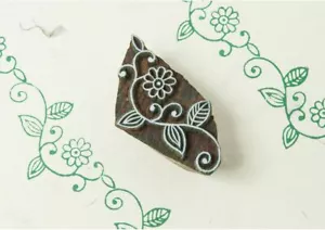 Blockwallah Blockstempel, Blumenranbe - Bild 1 von 1