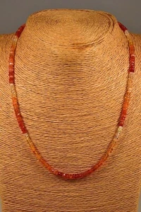FEUEROPAL KETTE COLLIER 38,76ct.!! Edelstein Schmuck Heilstein Halskette Classic - Bild 1 von 3
