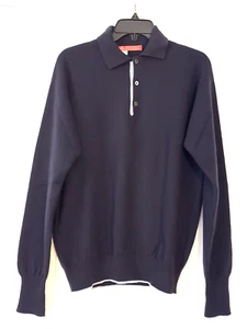 Suéter Polo Riccardo Piacenza Azul Marino Cachemira Para Hombre Talla 50 - Imagen 1 de 21