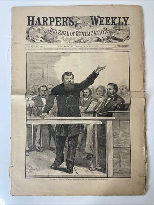 1876 Harpers Weekly March 11 Original print - Image 1 of 4