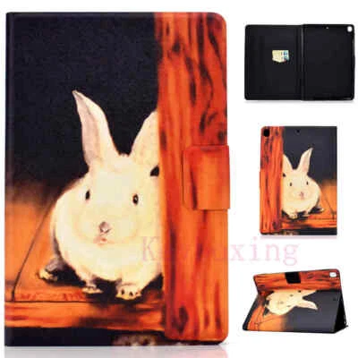 Para iPad 7.ª 6.ª 5.ª Generación Animales Patrón Abatible Cuero Estuche Soporte Cubierta Foto 1 de 4