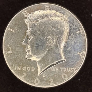 2020 D Kennedy Half Dollar NIFC US $.50 Coin AU Condition HD36 - Picture 1 of 2
