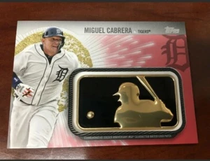 2019 Topps MLB Silhouetted Batter Logo Patch Card Miguel Cabrera GAP-MCA 5/25 - Picture 1 of 2