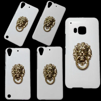 Metal Bronze Lion Head Finger Ring Holder Stand Hard Back Case Cover for Phones - Image 1 of 4