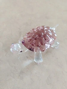 Lenox seltene Glas Mini Schildkröte Trio Figur (nur lila) - Bild 1 von 5