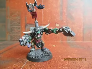 Goff Ork Warboss Big Choppa BEMALT Oldhammer Metall - Kriegsspielbereit - Bild 1 von 7