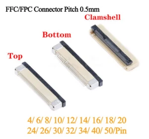 Conector FFC/FPC medida de rejilla 0,5 mm superior inferior contacto de bandeja de sujeción 4-60 pines - Imagen 1 de 6