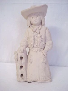 Figura de 8" escultura de vaquera Austin 1995 Dee Crowley Hecha en EE. UU. - Imagen 1 de 7
