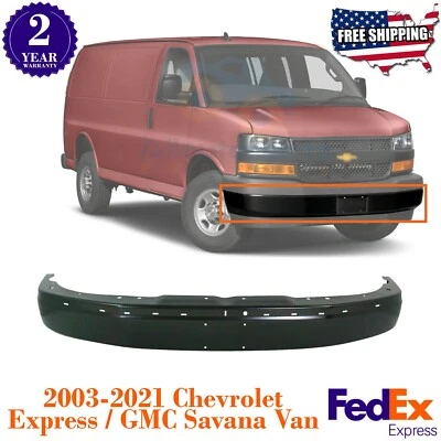 Передний бампер загрунтованная сталь для фургона Chevrolet Express/GMC Savana 2003-2021 годов выпуска - Изображение 1 из 4