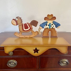 VTG Cowboy Horse Western Hanging Wall Shelf Retro For Cabin Or Kids 19.5”x 13”## - Picture 1 of 14