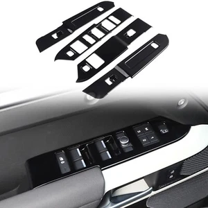Cubierta de interruptor de elevación de ventana de puerta negra para Land Rover Defender 110 2020-2025 4 piezas - Imagen 1 de 7