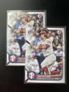 2022 Bowman #11 Luke Williams RC - 2 Card Lot; Phillies - Picture 1 of 1