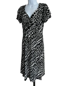 Merona Size S Black Short Sleeve Slinky Jersey Knit Dress - Picture 1 of 8