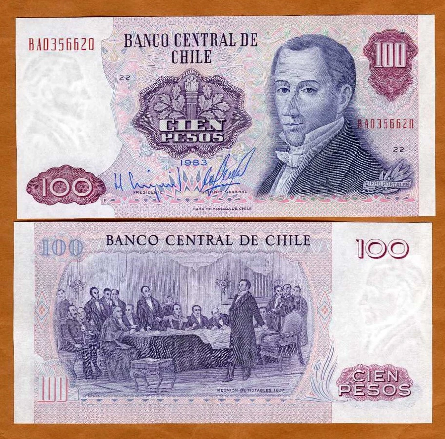 Chile, 100 Pesos, 1983, P-152b, UNC - Image 1 of 1