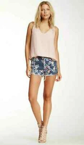 Citizens of Humanity Chloe Navy Blue Floral High Waist Cut Off Shorts NWT 29 8 - Picture 1 of 2