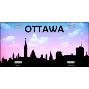 MINI Size 4"x2.2" License Plate Metal Novelty Sign Tag Ottawa Silhouette - Picture 1 of 1