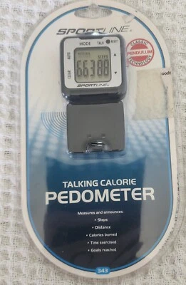 Sportline 343 (WV3482BK) Talking Calorie Pedometer NEW & SEALED Fast Shipping - Image 1 of 4