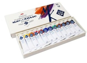 Oil Paint Professional Set MASTER CLASS 12x18ml + FREE GIFT RUSSIA Russian 