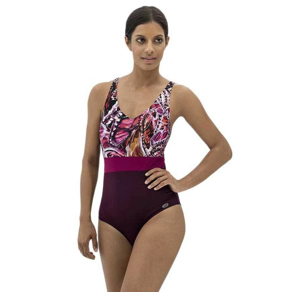 Fashy Damen Badeanzug Schwimmen Einteiler Lycra 38 C Cup lila - Bild 1 von 1