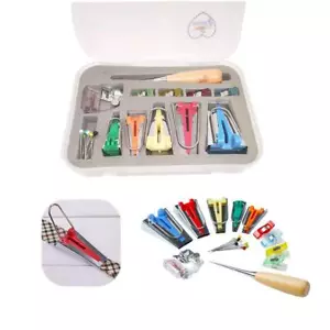 Single Double Fold Bias Tape Maker Tool Kit Set 6MM/9MM/12MM/18MM/25MM Fabric... - Picture 1 of 3