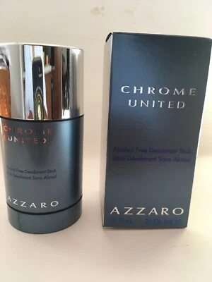Desodorante en barra Azzaro CHROME UNITED 2,1 OZ (sin alcohol), 100 % AUTÉNTICO, RARO Foto 1 de 2