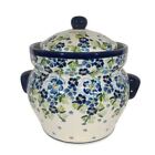 Pottery Avenue Polish Pottery True Blues 12-Cup Stoneware Canister