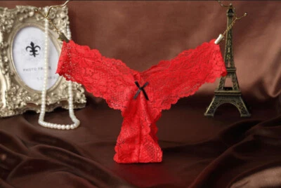 ☆USA☆ Sexy Womens Lace V-string Panties Thongs G-string Lingerie Underwear hot 3 - Image 1 of 4