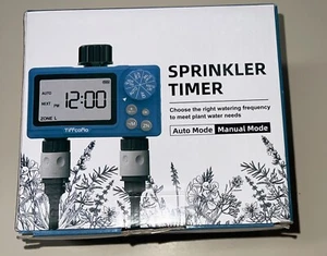 Sprinkler Wasserzeitschaltuhr Outdoor Digital Programmierbar Auto oder Manuell Modus 2 Steckdosen - Bild 1 von 1