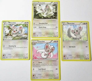 Minccino 86/124 87/124 & Cinccino 88/124 89/124 Fates Collide 4 Pokemon Card - Picture 1 of 1