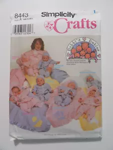 Simplicity 8443 Babies Coat Pants Hat Blanket Diaper Bag & Blanket 7-24lbs Uncut - Picture 1 of 3