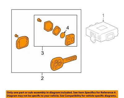 TOYOTA OEM Land Cruiser Llavero de entrada sin llave Transmisor remoto 8907060B61 Foto 1 de 2