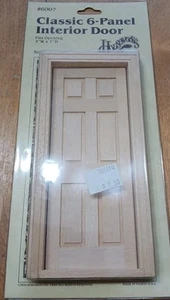 NOS 1:12 Houseworks #6007 6 Panel Traditional Interior Door. Dollhouse. Sealed - Picture 1 of 2