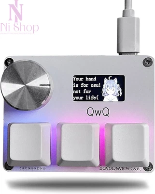 SayoDevice O3C OSU Black Custom Keyboard Gaming Rapid Trigger Black Shortcut Key - Image 1 of 4