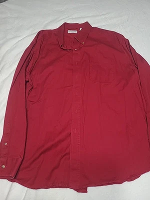 Mens New Red Color Covington Longsleeve Shirt. 2XL - Image 1 of 4
