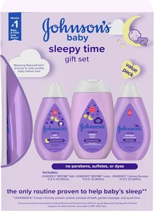 Sleepy Time Bedtime Geschenkset mit entspannenden natürlichen Ruhearomen, Schlafenszeit Baby Badewanne - Bild 1 von 12