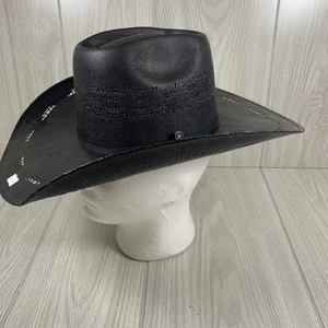 Sombrero de Vaquero Ariat Negro Paja - Bangora Talla 6 3/4 - Imagen 1 de 12