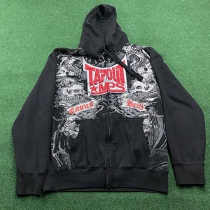 Sudadera con Capucha Tapout De Colección Para Hombres L Negra Calaveras Grunge Emo Punk Cremallera Completa Sudadera - Imagen 1 de 8