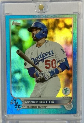 2022 Topps 1st Edition #50 Mookie Betts /5 Blue SSP Refractor  - Image 1 of 3