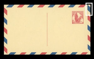 UXC3 - UPSS BORDER TYPE 'C' MINT AIRMAIL POSTAL CARD - Picture 1 of 4